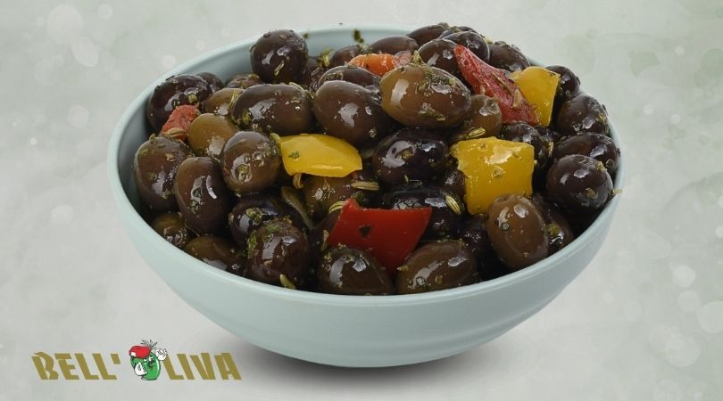 Sweet seasoned leccine olives